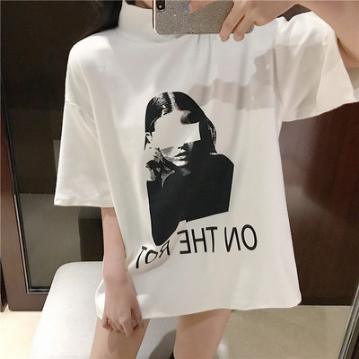 Stílusos női póló magas gallérral, három színben