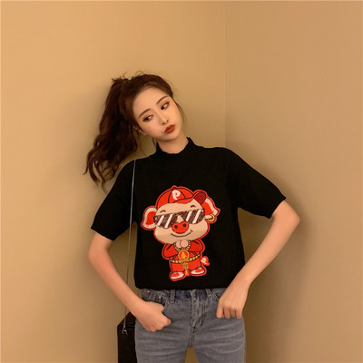 Alkalmi női póló magas gallérral - két modell