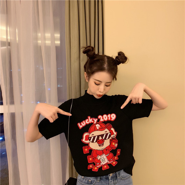 Alkalmi női póló magas gallérral - két modell