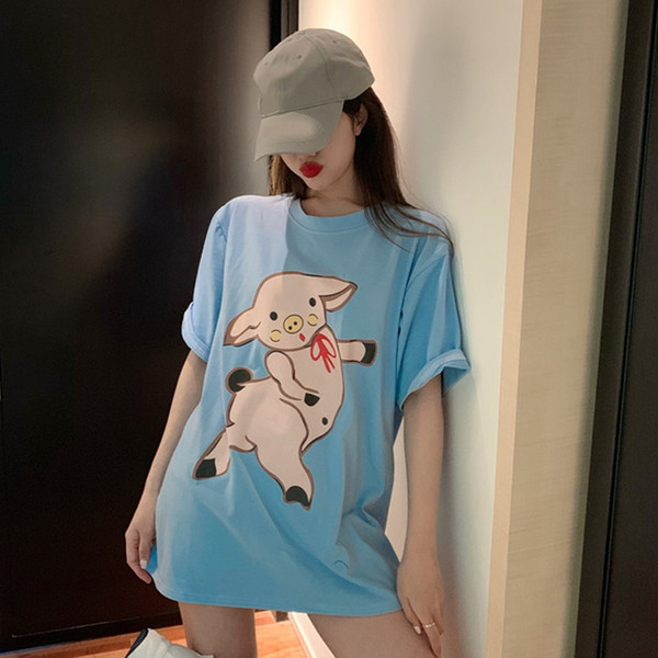 Alkalmi női póló kék rátéttel