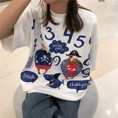 Női alkalmi póló két színben applikációkkal