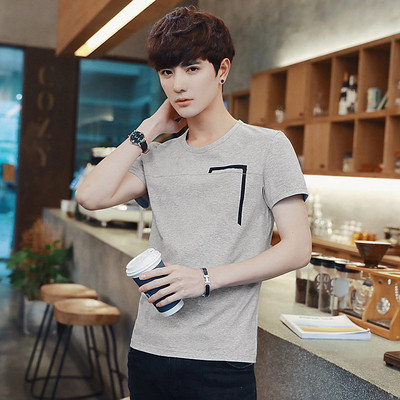 Alkalmi férfi rövid ujjú póló öt színben