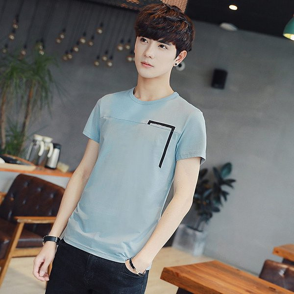 Alkalmi férfi rövid ujjú póló öt színben