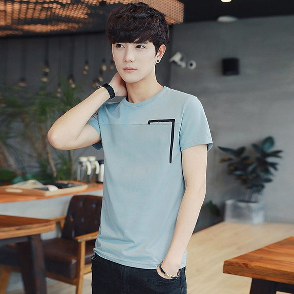 Alkalmi férfi rövid ujjú póló öt színben