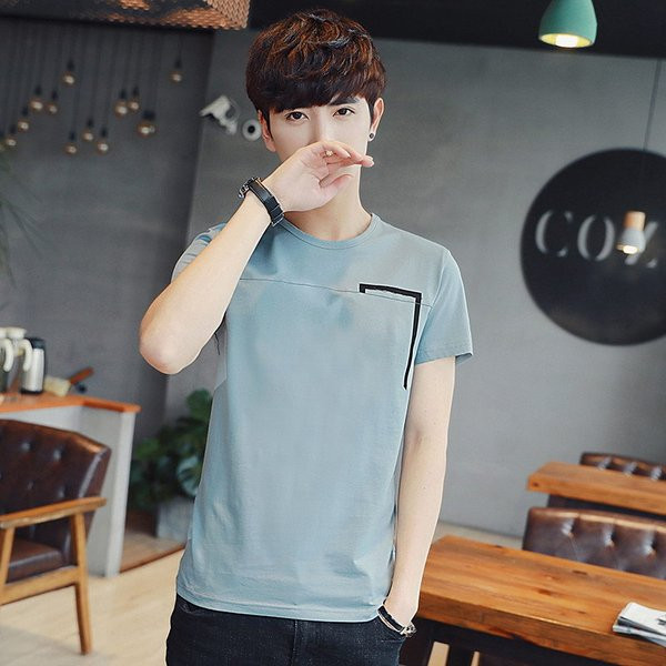 Alkalmi férfi rövid ujjú póló öt színben