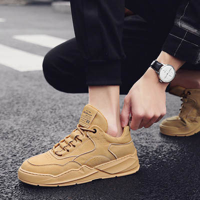 Sima férfi tornacipő modell fehér, barna és fekete színben