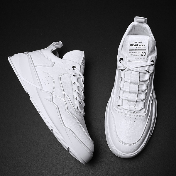 Sima férfi tornacipő modell fehér, barna és fekete színben