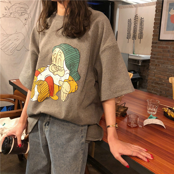 Tricou larg de damă casual în trei culori