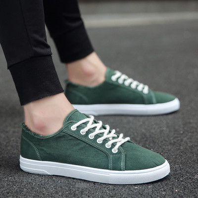 Férfi vászon rugós tornacipő több színben, nyakkendővel