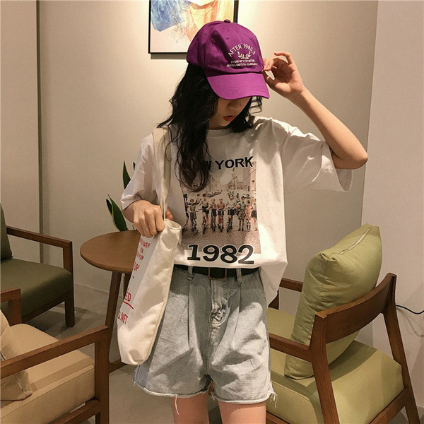 Lezser női póló két színben széles modellben