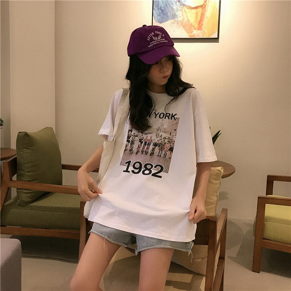 Lezser női póló két színben széles modellben