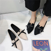 Két színben kihegyezett női tavaszi cipő modell