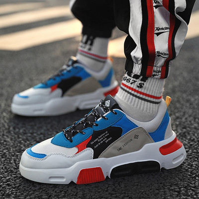 Férfi sport- és alkalmi tornacipő három színben fűzővel és felirattal