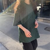 Modern női póló pöttyökkel több színben