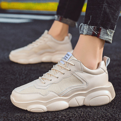 Férfi tornacipő sima modell vastag talppal több színben