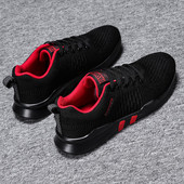 Légáteresztő férfi tornacipő új modellje fekete színben