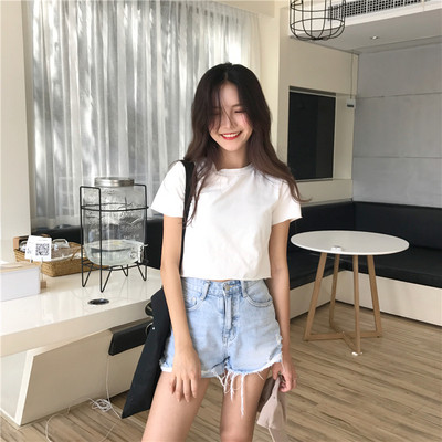 Női sima, rövid ujjú blúz négy színben