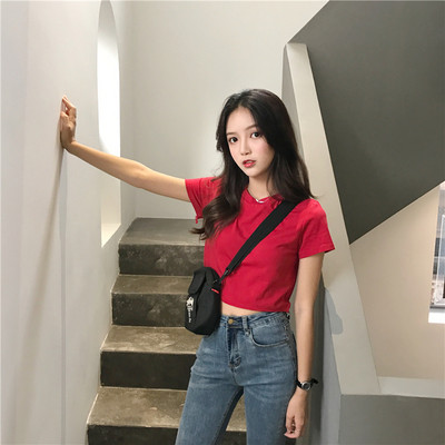 Női sima, rövid ujjú blúz négy színben