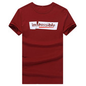 Feliratos, O-alakú gallérral ellátott férfi póló négy színben