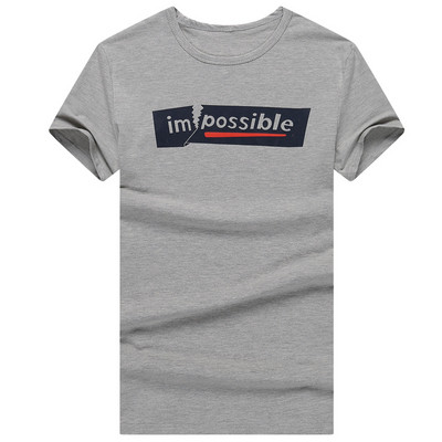 Feliratos, O-alakú gallérral ellátott férfi póló négy színben