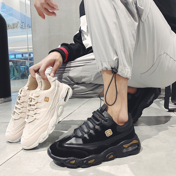 Magas talpú, alkalmi férfi tornacipő három színben