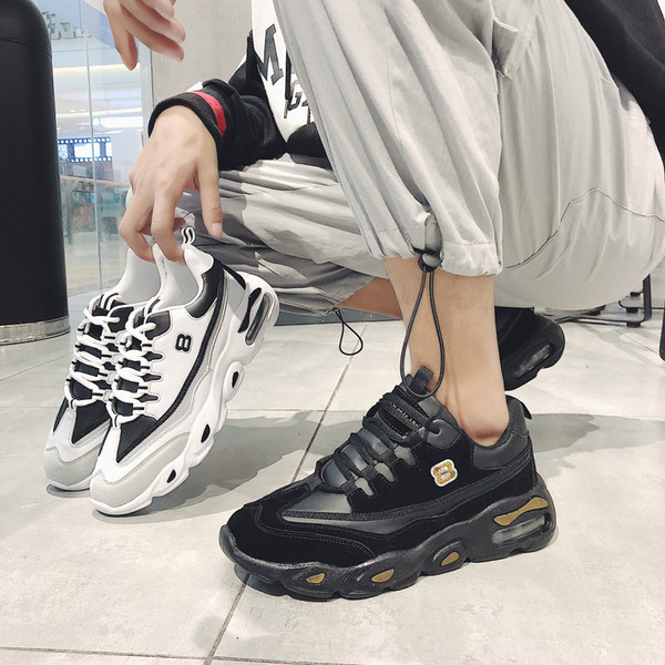 Magas talpú, alkalmi férfi tornacipő három színben