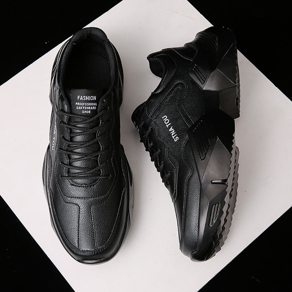 Model uni de adidași pentru bărbați cu inscripție și talpă groasă în mai multe culori