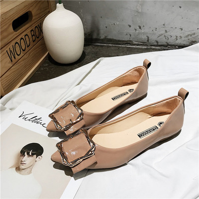 Női alkalmi cipő csatos díszítéssel négy színben