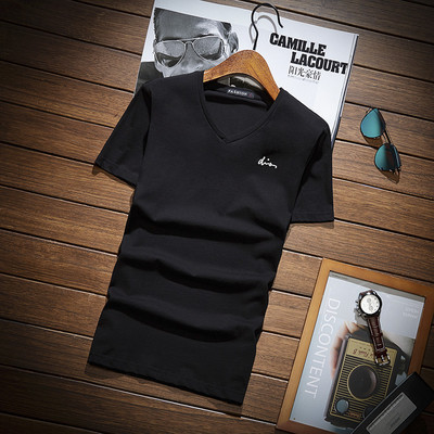 Alkalmi férfi póló V-nyakkal, három színben