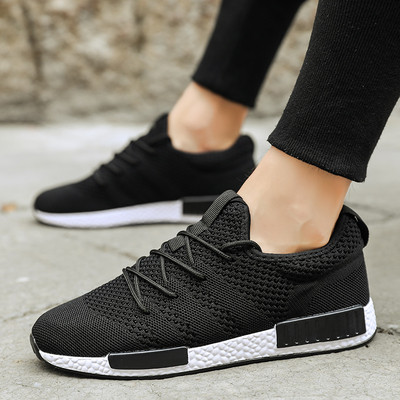 Lezser, légáteresztő férfi tornacipő szürke és fekete színben