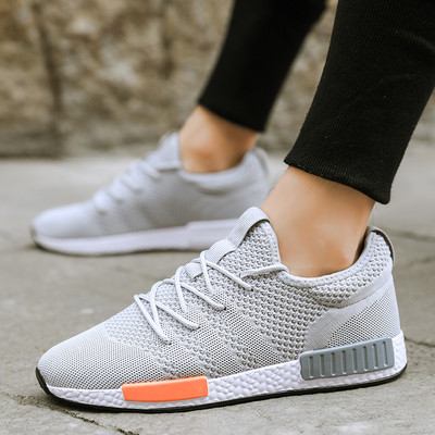 Lezser, légáteresztő férfi tornacipő szürke és fekete színben