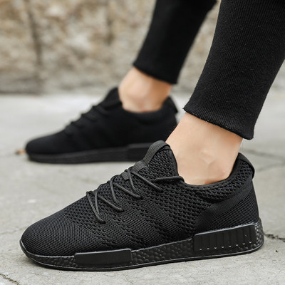 Lezser, légáteresztő férfi tornacipő szürke és fekete színben