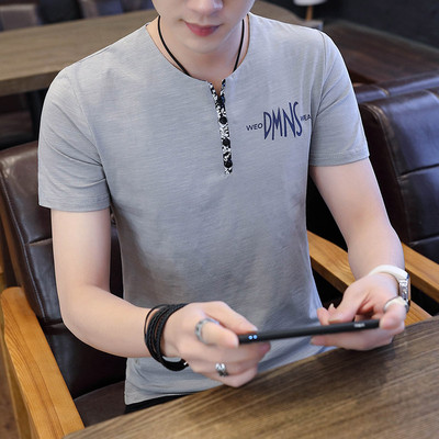 Modern, rövid ujjú férfi póló öt színben