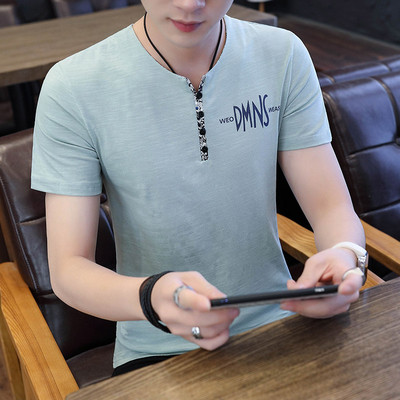 Modern, rövid ujjú férfi póló öt színben