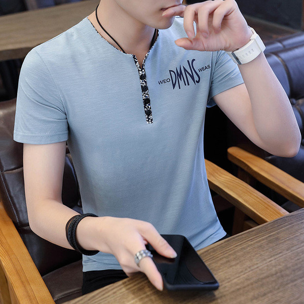 Modern, rövid ujjú férfi póló öt színben