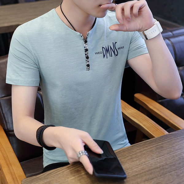 Modern, rövid ujjú férfi póló öt színben