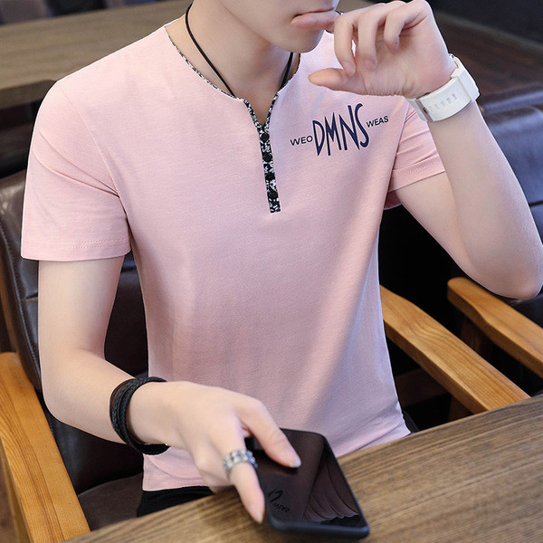 Modern, rövid ujjú férfi póló öt színben