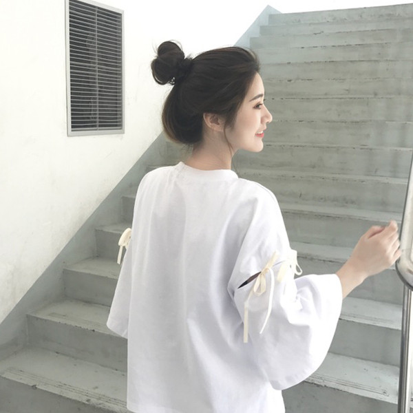 Tricou de dama modern cu maneci casual in doua culori