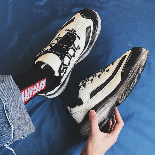 Alkalmi férfi tornacipő magas talppal, több színben