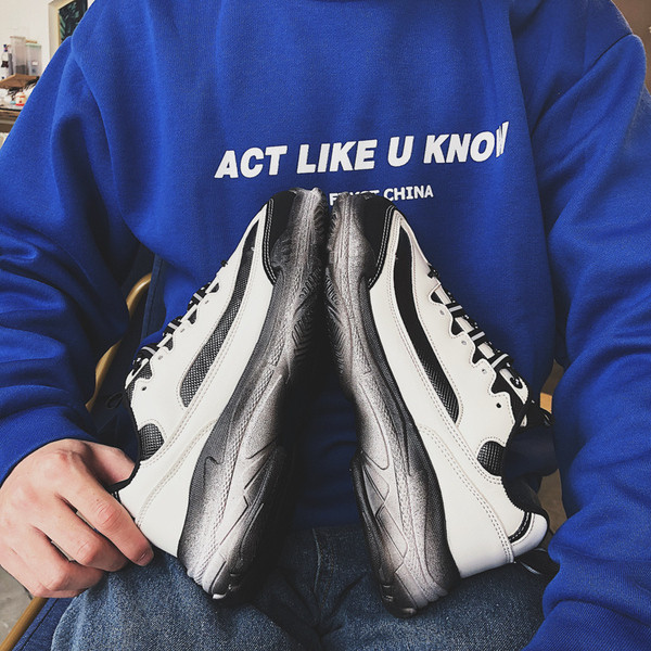 Alkalmi férfi tornacipő magas talppal, több színben