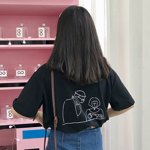 Modern női póló két színben