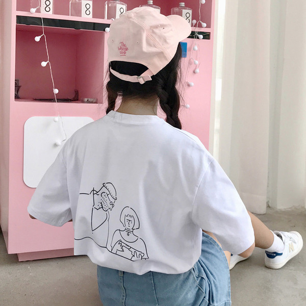 Modern női póló két színben