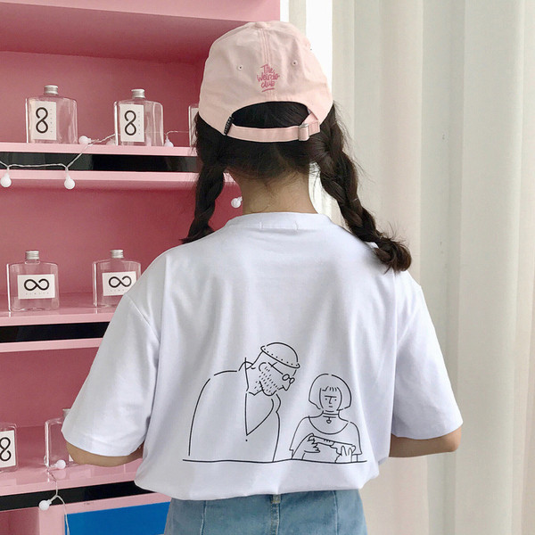 Modern női póló két színben