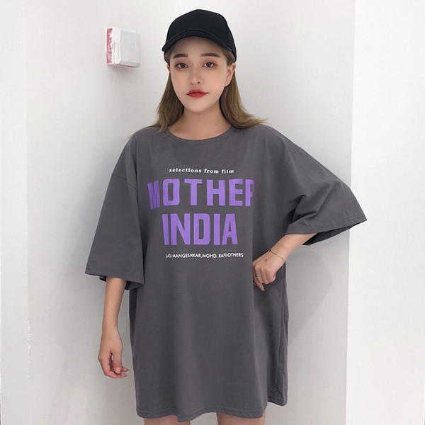 Καθημερινή γυναικεία φαρδιά μπλούζα με επιγραφή σε τρία χρώματα