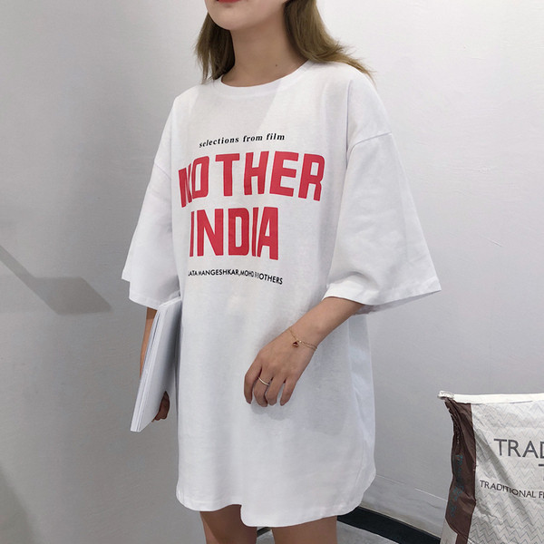 Καθημερινή γυναικεία φαρδιά μπλούζα με επιγραφή σε τρία χρώματα