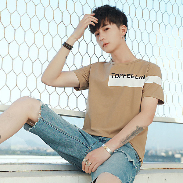 Ανδρική μπλούζα περιστασιακή μανίκι σε τέσσερα χρώματα