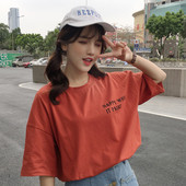 Egyszerű női póló három színben felirattal