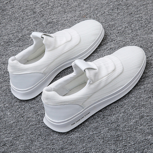 Új, fűző nélküli férfi tornacipő szürke, fekete és fehér színben