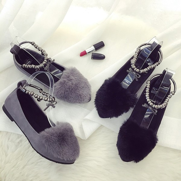 Női alkalmi cipő szürke és fekete pehelyszínnel