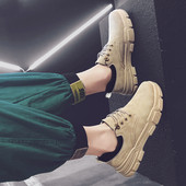 Új férfi alkalmi cipő szürke és krém színben, fűzővel